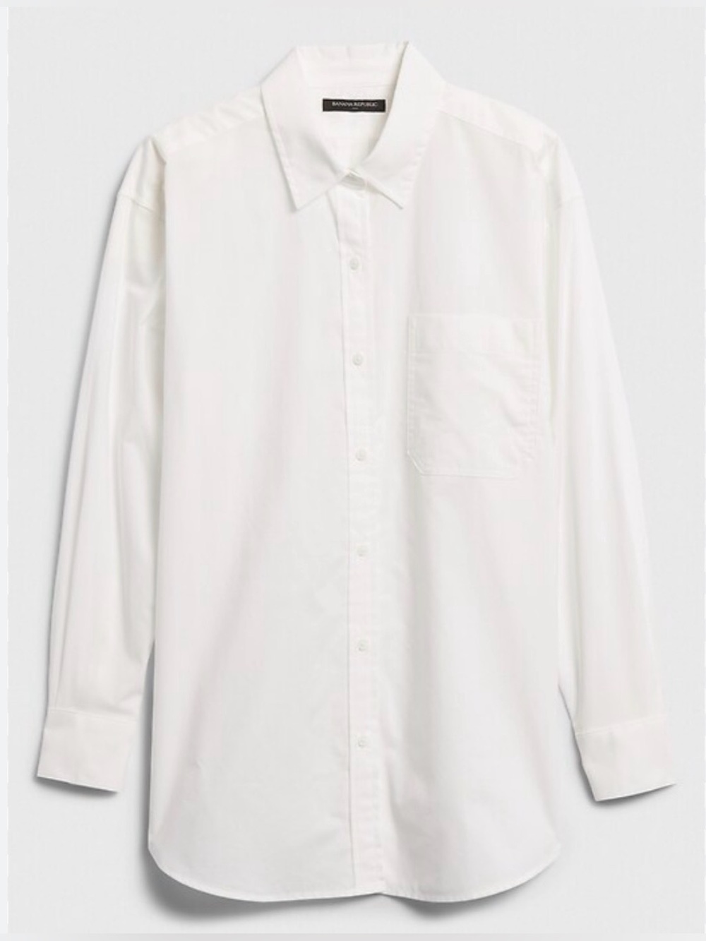 Banana Republic Oversized White Button-Down Shirt Sz XL Normcore Minimalist - Picture 6 of 9